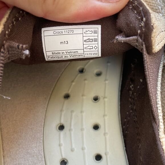 Men’s Crocs Canvas Lightweight Loafer Slip On Shoes Sneakers Size 13 - Picture 6 of 10